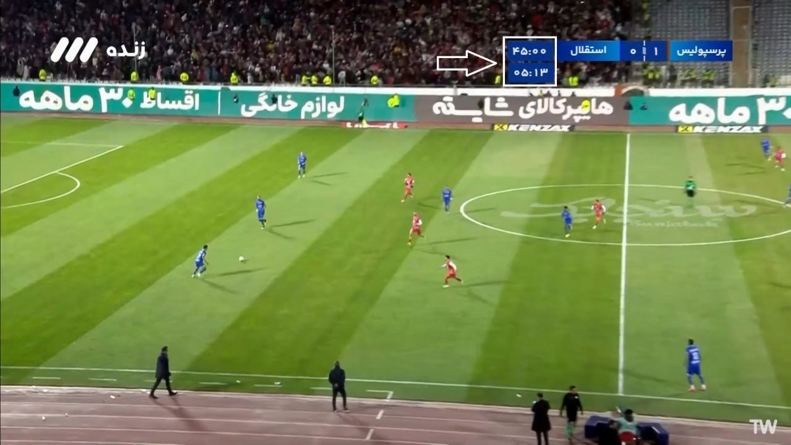ناداوری عجیب در نیمه‌ی اول دربی تهران