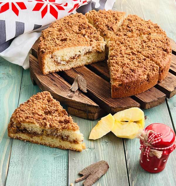 طرز تهیه کیک استروسل سیب؛ کیک خوشمزه کافی شاپی