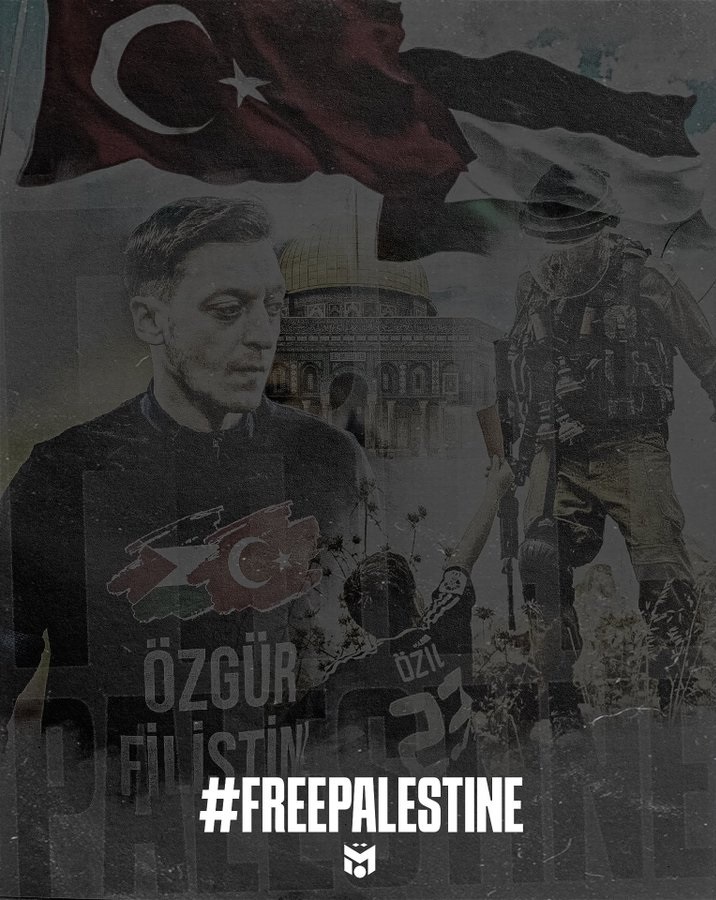 (عکس) مسوت اوزیل از فلسطین حمایت کرد