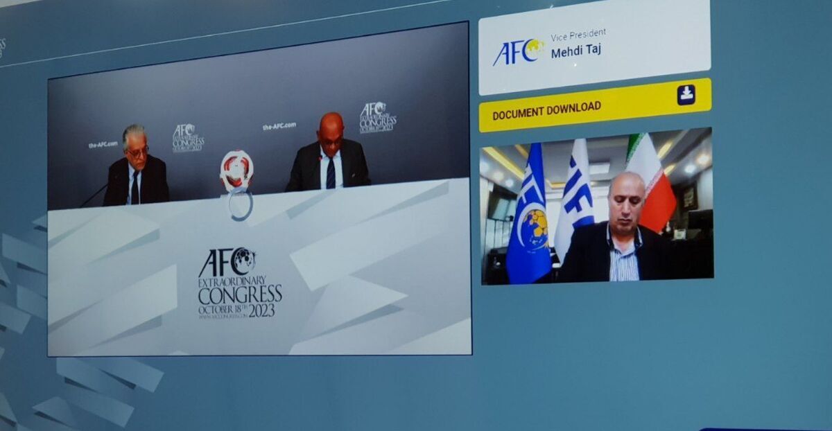 (عکس) تمجید اینفانتینو از فدراسیون فوتبال ایران در کنگره AFC