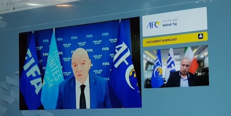 (عکس) تمجید اینفانتینو از فدراسیون فوتبال ایران در کنگره AFC