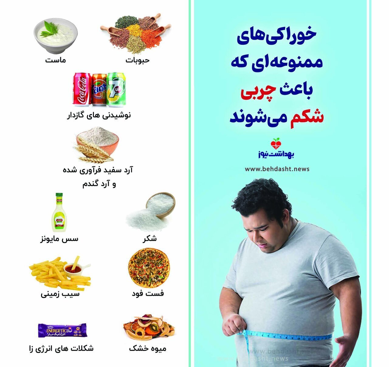 خوشمزه‌های شکم ساز!(اینفوگرافیک)