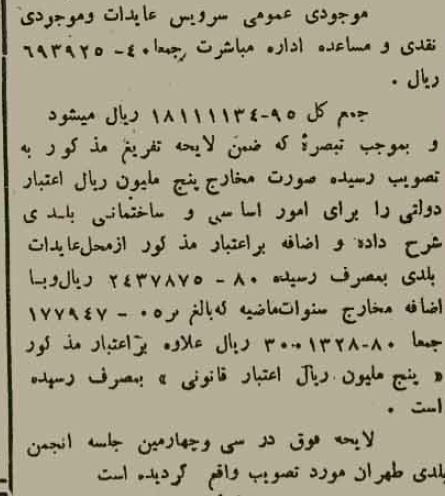 درآمد شهرداری تهران از قمارخانه‌ها و مشروب‌فروشی‌ها