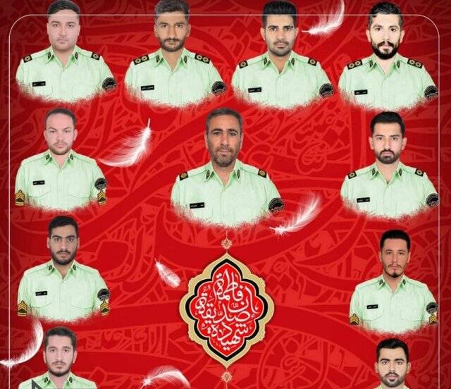 پیکر شهدای حادثه تروریستی شهرستان راسک تشییع شد