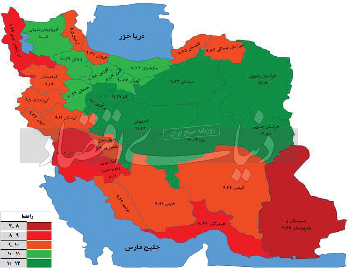 مقایسه نمرات دانش‌آموزان در چین، مکزیک، روسیه و ایران