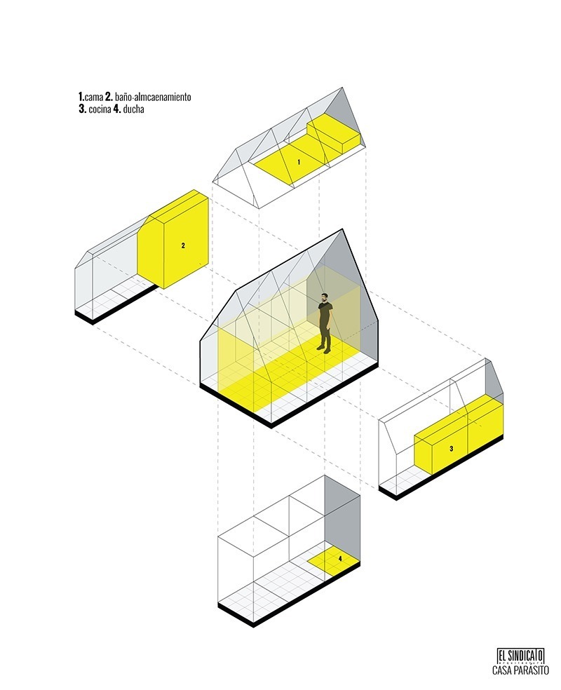 خانه انگلی ۱۲ متری/ روشی لوکس برای پشت بام خوابی!