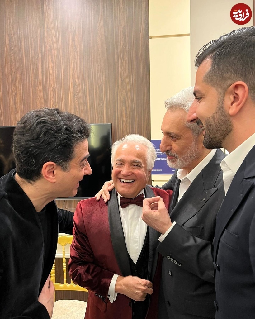 عکسی دیده نشده از دیدار ابی و پسرخوانده اش با همایون شجریان