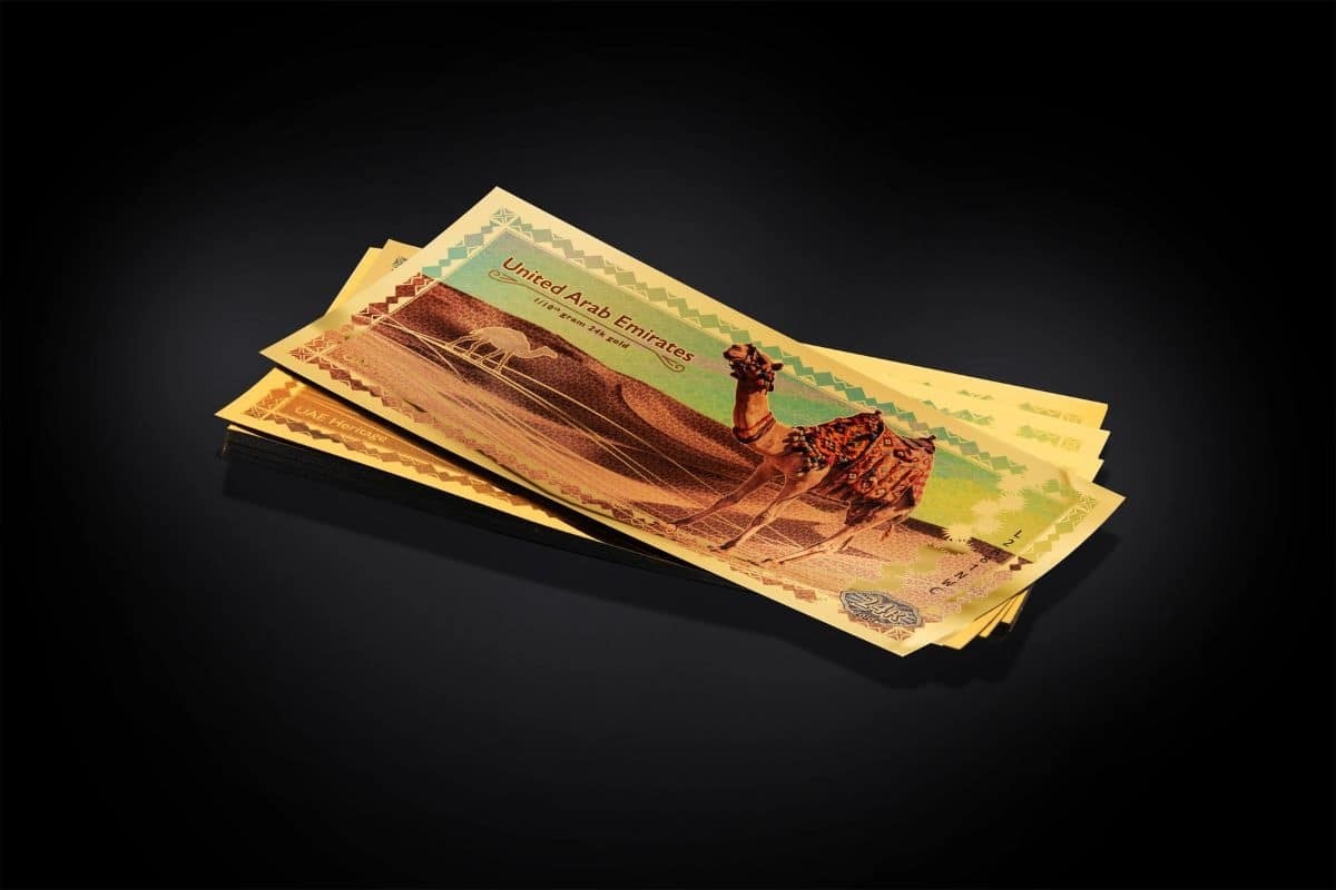 (فیلم و عکس) اسکناس طلا دبی رونمایی شد