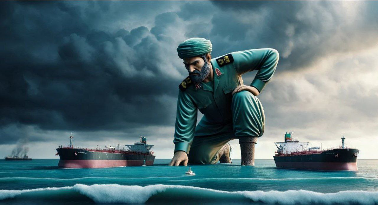 (تصاویر) تصاویر هوش مصنوعی از توقیف کشتی تجاری اسرائیل