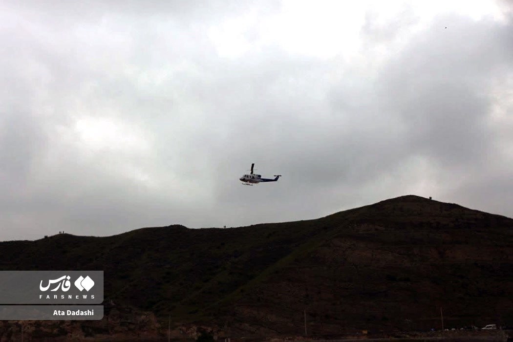 تصویری از بالگردی که گفته می‌شود حامل رئیس‌جمهور بوده است