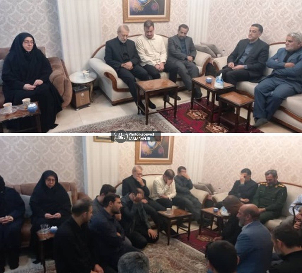 علی لاریجانی به دیدار خانواده شهید امیرعبداللهیان رفت