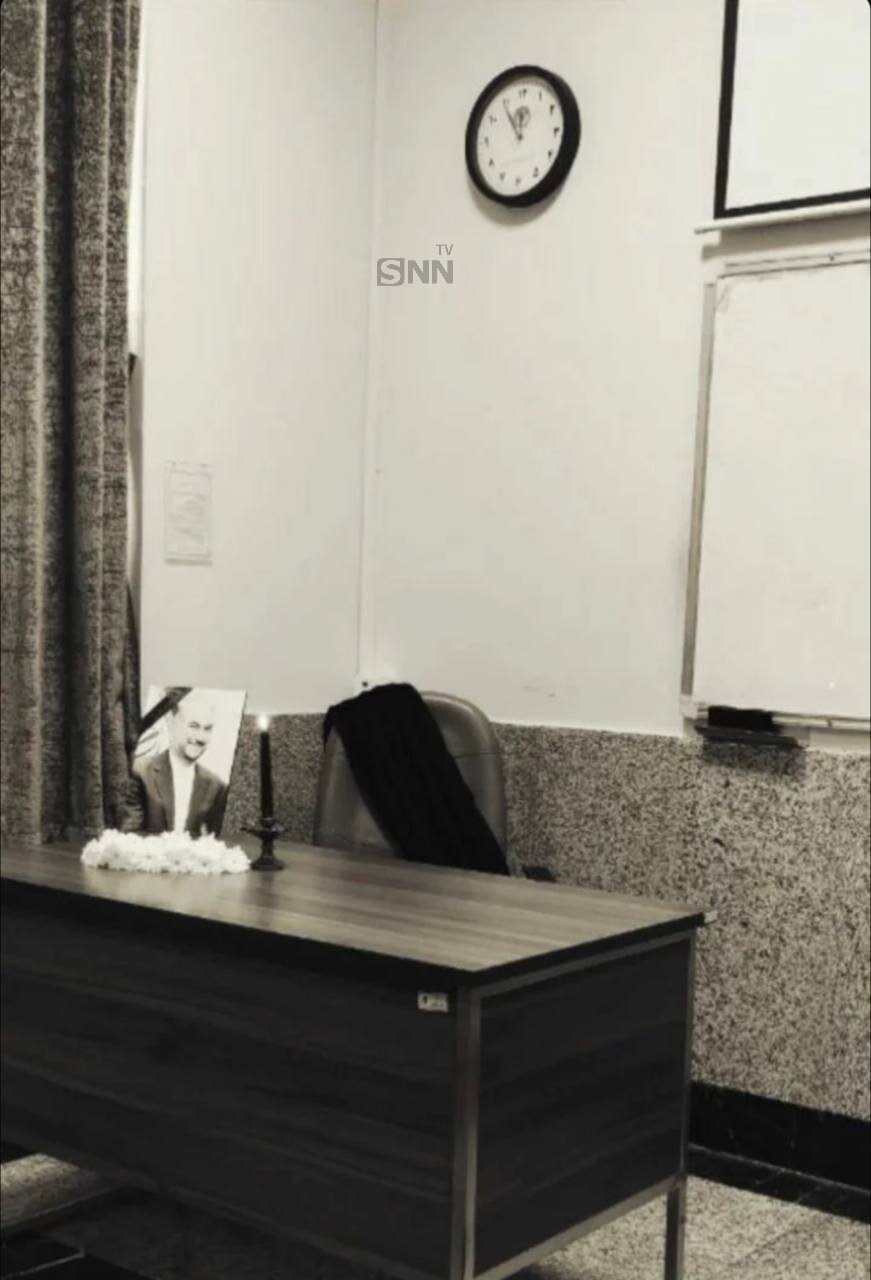 تصویری از صندلی خالی شهید امیرعبداللهیان در کلاس درس