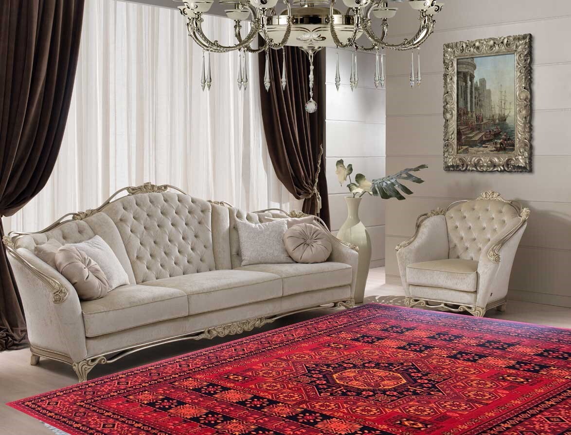 اشنایی با دکوراسیون ایرانی اصیل و راهنمای ست کردن فرش قرمز با مبل