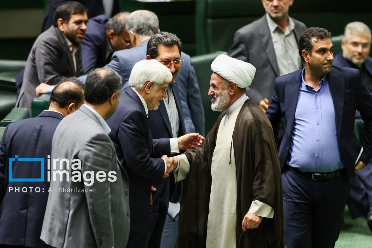 (تصویر) عکسی از خوش و بش آتش زننده برجام با محمدرضا عارف در صحن مجلس