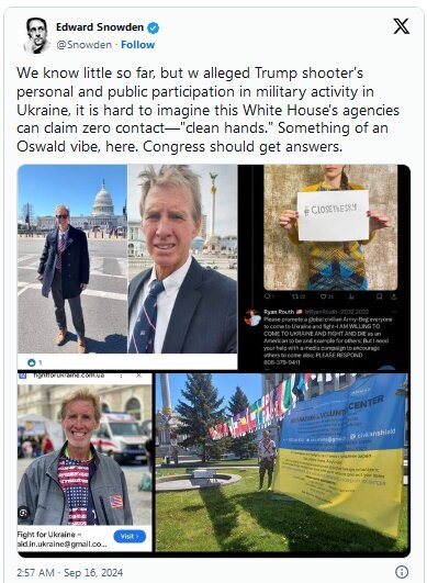 عامل سوءقصد به ترامپ، «دغدغه» اوکراین را داشت عامل سوءقصد به ترامپ، «دغدغه» اوکراین را داشت