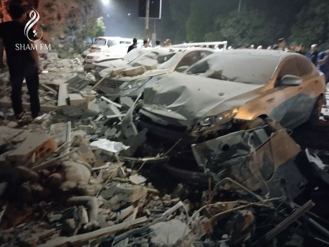 (ویدیو) حمله اسرائیل به نزدیکی سفارت ایران در سوریه