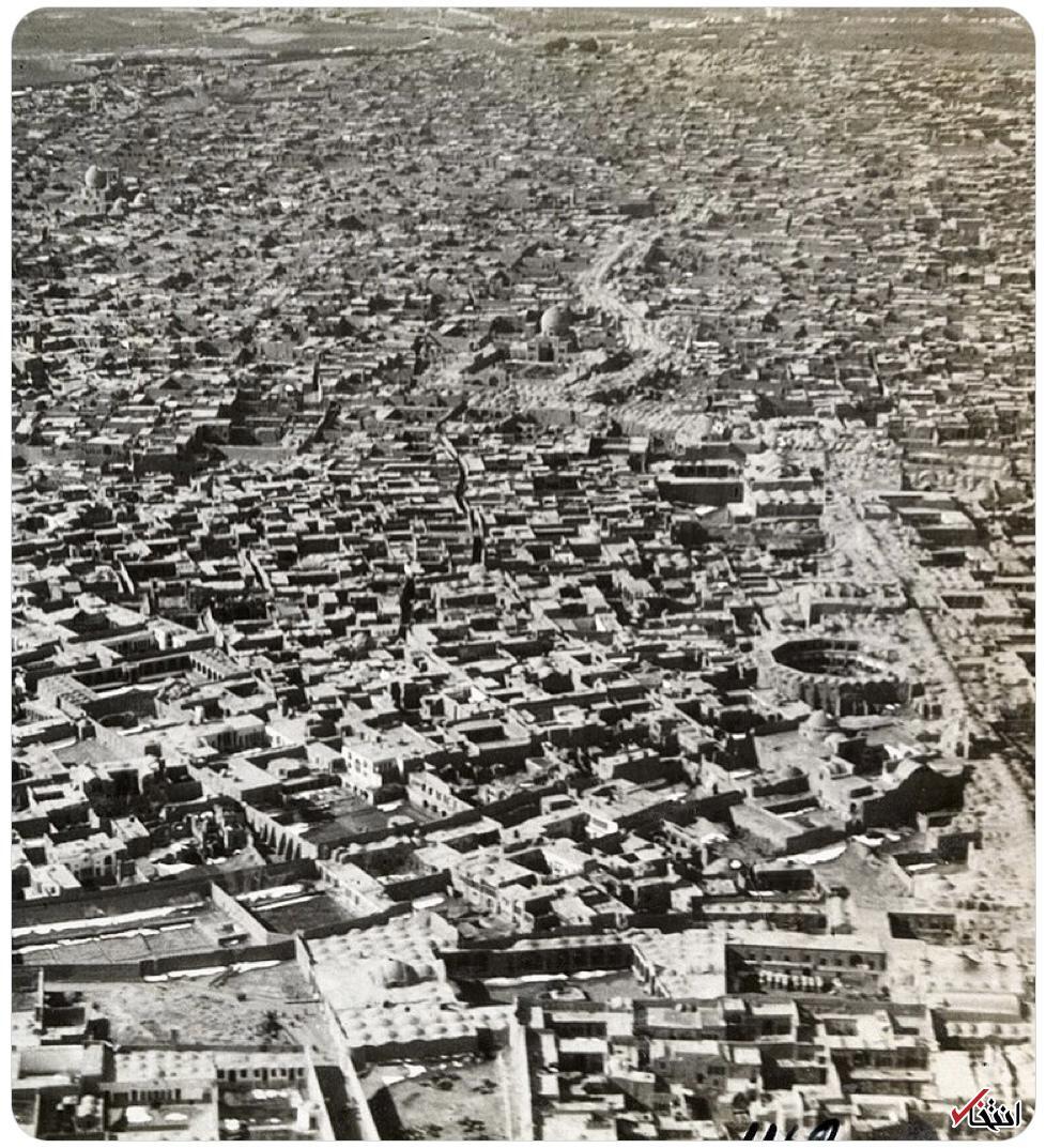 (تصاویر) عکس هوایی کاشان در سال ۱۳۰۳