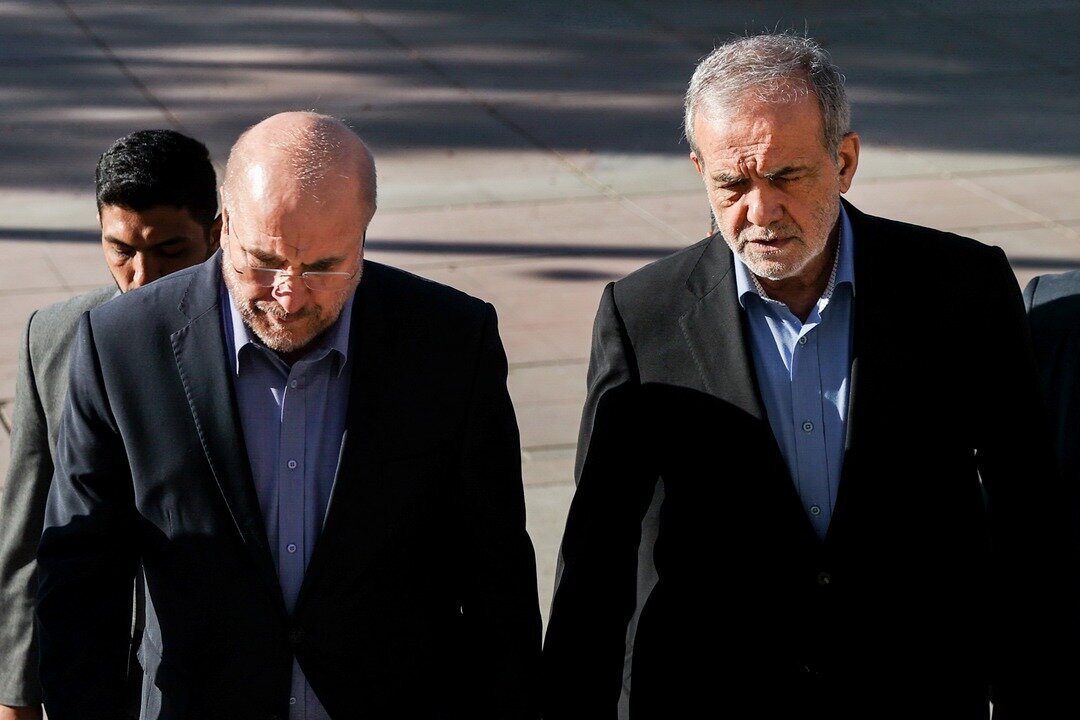 تصاویری متفاوت از پزشکیان و قالیباف در بهارستان