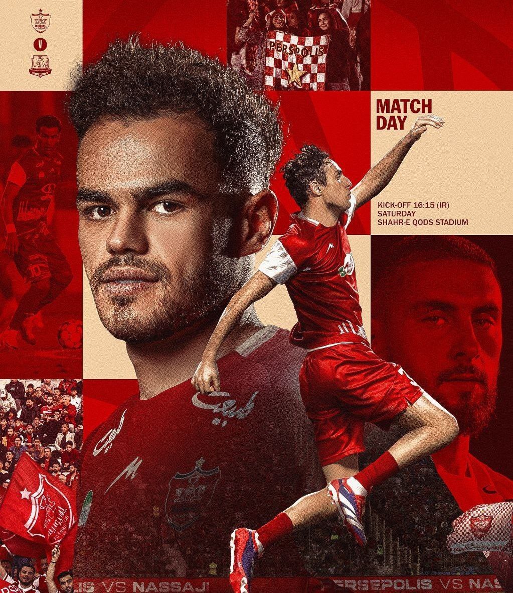 (عکس) پوستر پرسپولیس مقابل نساجی با دو ناجی