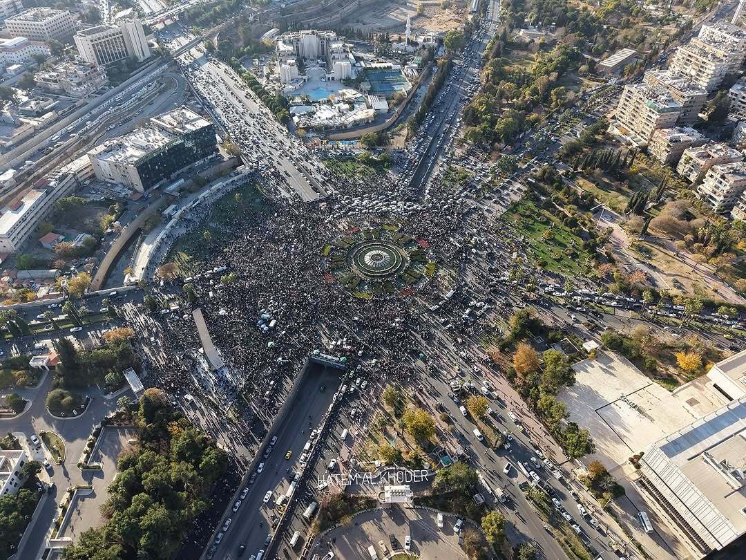 تصاویر پهپادی از جشن سقوط حکومت اسد در دمشق تصاویر پهپادی از جشن سقوط حکومت اسد در دمشق