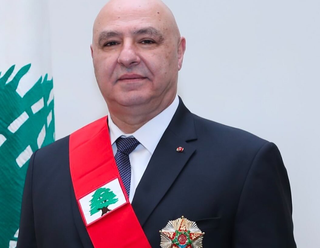 تصویر خانوادگی رئیس جمهور جدید لبنان