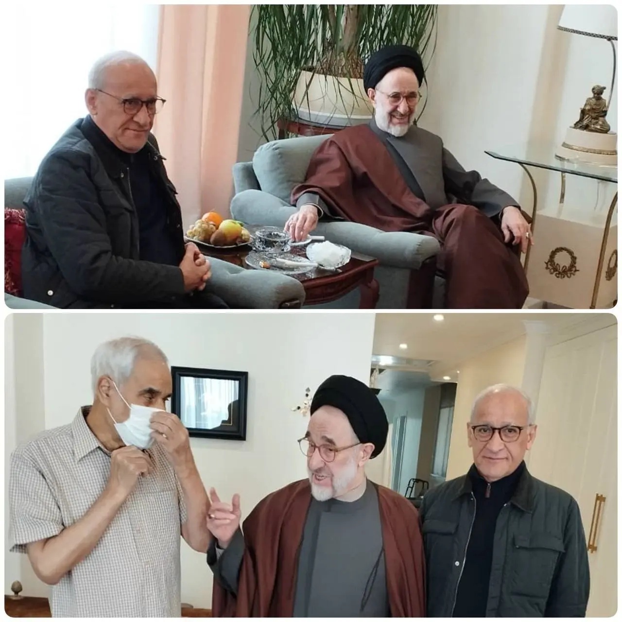 (تصاویر) محمد خاتمی به عیادت مهرعلیزاده رفت