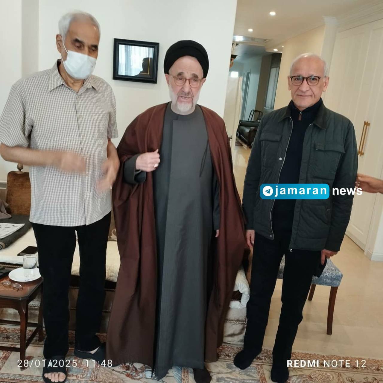 اولین تصاویر از حضور سیدمحمد خاتمی در منزل مهرعلیزاده